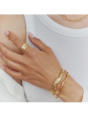 Pure By Nat - Vela Bangle Bracelat Guld