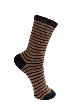 Black Colour - BCVibrant striped Sock Coffee