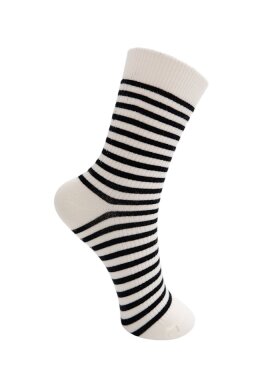 Black Colour - BCMyra Striped Sock Black