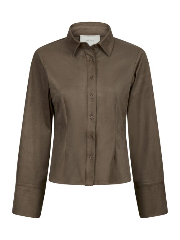 Neo Noir - Rosa Faux suede shirt Brown