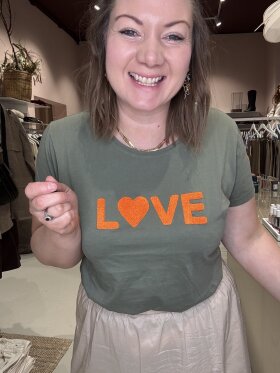 Lulus Love - T-shirt SS Love Army/Orange