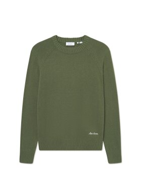 Les Deux - Brad Roundneck knit chive Green