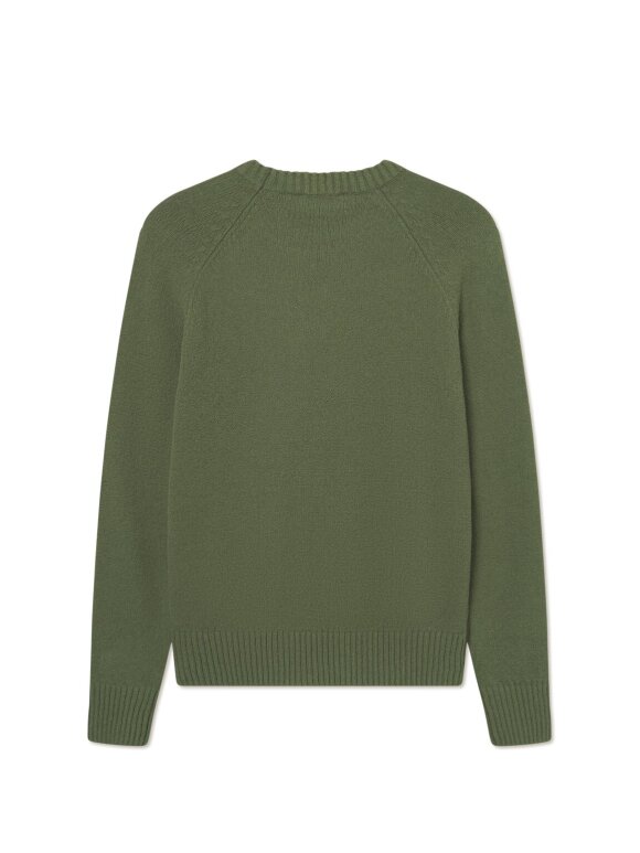 Les Deux - Brad Roundneck knit chive Green