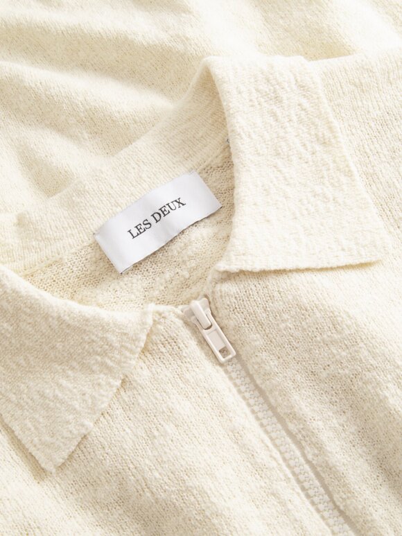 Les Deux - Brad Zipper Polo Ivory