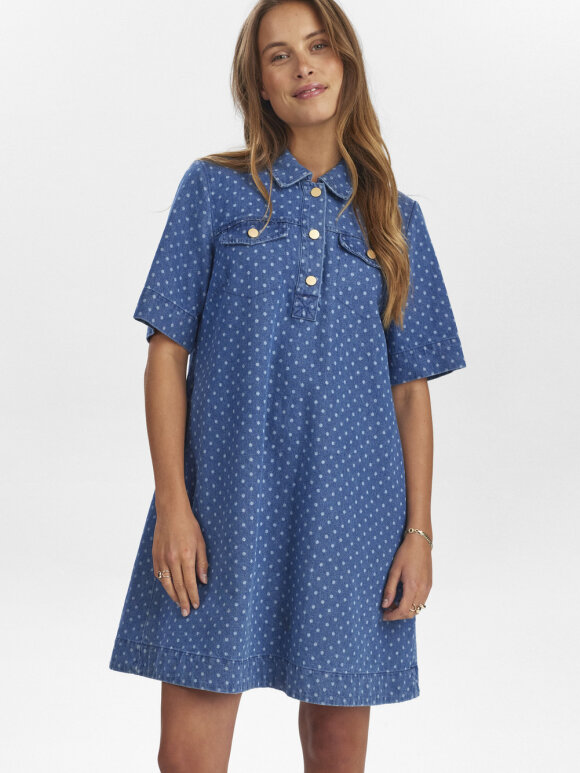 Numph - NUHaddie Dress Blue Denim