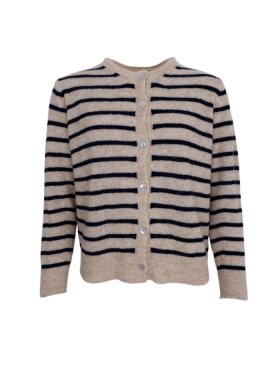 Black Colour - BCDell Striped Knit Cardigan