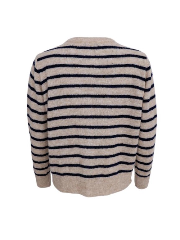 Black Colour - BCDell Striped Knit Cardigan