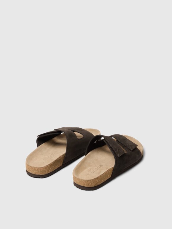 Selected - SLHBastian Suede strap slider